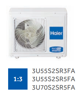 ������� ���� ������ �����-������� �� 3 ������� Haier Free match  3U55S2SR5FA